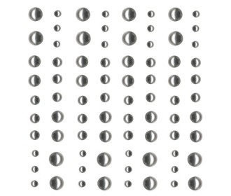 Αυτοκόλλητες Πέρλες Ασημί ματ 80τεμ Αυτοκόλλητες Πέρλες Ασημί ματ 80τεμ