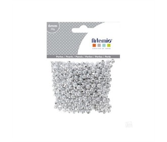 Ασημί Πέρλες 6mm 30gr Ασημί Πέρλες 6mm 30gr
