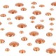 Αυτοκόλλητες πέρλες με glitter copper 54τεμ