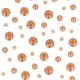 Αυτοκόλλητες πέρλες με glitter copper 54τεμ