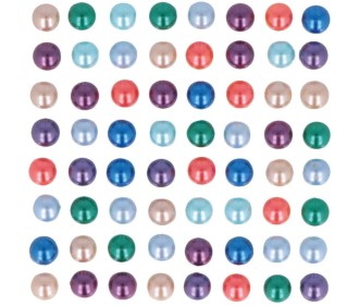 Αυτοκόλλητες πέρλες Japan 64τεμ