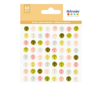 Αυτοκόλλητες πέρλες Nude 64τεμ