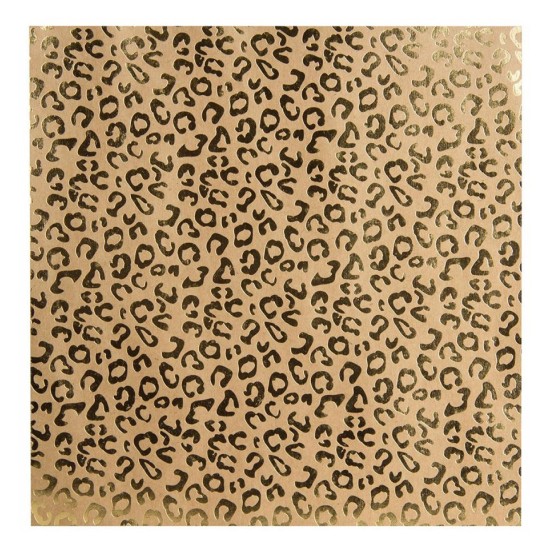 Χαρτόνι Scrapbooking 30cm x 30cm 216gr κραφτ & μεταλλικές λεπτομέριες Leopard Χαρτόνι Scrapbooking 30cm x 30cm 216gr κραφτ & μεταλλικές λεπτομέριες Leopard