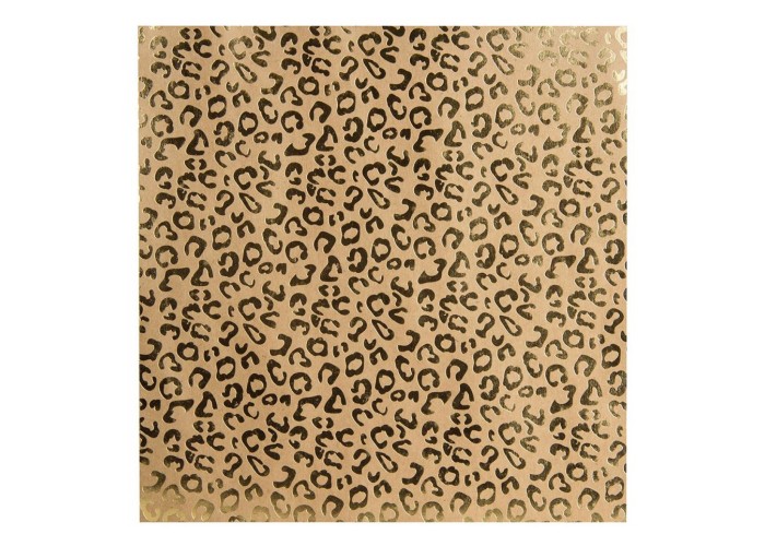 Χαρτόνι Scrapbooking 30cm x 30cm 216gr κραφτ & μεταλλικές λεπτομέριες Leopard Χαρτόνι Scrapbooking 30cm x 30cm 216gr κραφτ & μεταλλικές λεπτομέριες Leopard