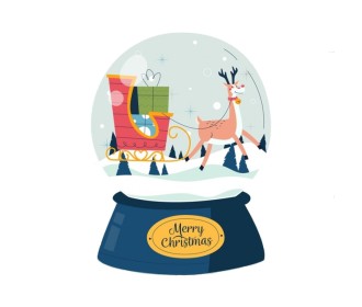 Ξύλινο Έγχρωμο διακοσμητικό στοιχείο Christmas Snow Globe #2 Ξύλινο Έγχρωμο διακοσμητικό στοιχείο Christmas Snow Globe #2