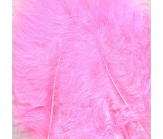 Φτερά Μαραμπού  8,5-12,5cm 15τεμ ροζ