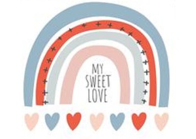 Ουράνιο τόξο My Sweet Love εκτύπωση σε ξύλο Ουράνιο τόξο My Sweet Love εκτύπωση σε ξύλο