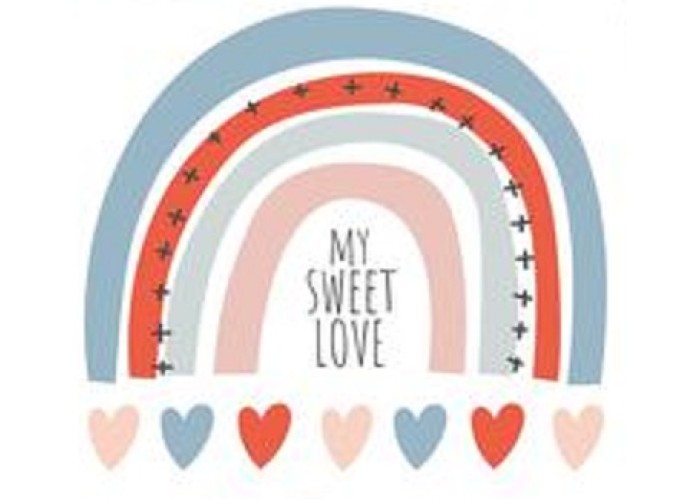 Ουράνιο τόξο My Sweet Love εκτύπωση σε ξύλο Ουράνιο τόξο My Sweet Love εκτύπωση σε ξύλο