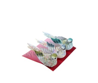 Σετ 3 πουλάκια romantic 10cm  Σετ 3 πουλάκια romantic 10cm