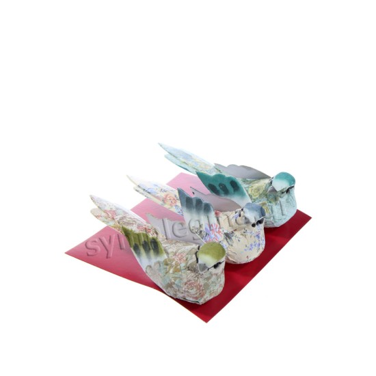 Σετ 3 πουλάκια romantic 10cm Σετ 3 πουλάκια romantic 10cm