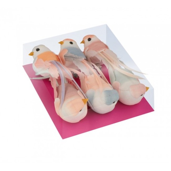 Διακοσμητικά πουλάκια Love Story 6τεμ 5cm x 2cm Διακοσμητικά πουλάκια Love Story 6τεμ 5cm x 2cm