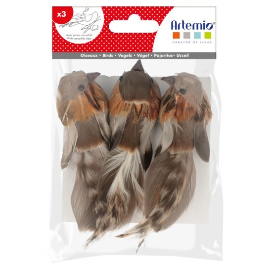 Διακοσμητικά Nature Birds με μεταλλική πιάστρα 3τεμ Διακοσμητικά Nature Birds με μεταλλική πιάστρα 3τεμ
