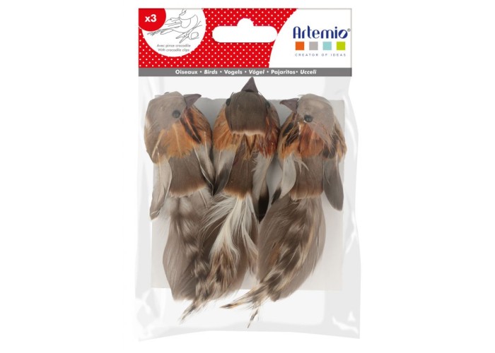 Διακοσμητικά Nature Birds με μεταλλική πιάστρα 3τεμ Διακοσμητικά Nature Birds με μεταλλική πιάστρα 3τεμ