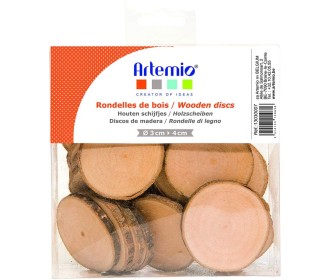 Ξύλινες ροδέλες 3cm - 4cm 180gr ( περίπου 40τεμ) Ξύλινες ροδέλες 3cm - 4cm 180gr ( περίπου 40τεμ)