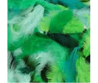 Πούπουλα mix πράσινο 10gr