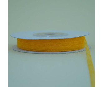 Κορδέλα οργαντίνα κίτρινο 3mm 50m