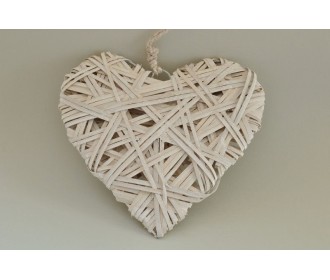 ΚΑΡΔΙΑ ΚΡΕΜΑΣΤΗ ΞΥΛΙΝΗ ΠΛΕΚΤΗ ΕΚΡΟΥ 25Χ24CM