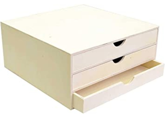 Ξύλινη συρτσαριέρα 3 συρτάρια 34,5 x 34 x 15,5 cm Ξύλινη συρτσαριέρα 3 συρτάρια 34,5 x 34 x 15,5 cm