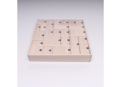 Ξύλινο κουτί με θήκες 40x6.5x40cm Ξύλινο κουτί με θήκες 40x6.5x40cm