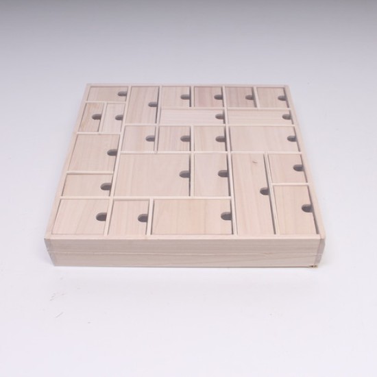 Ξύλινο κουτί με θήκες 40x6.5x40cm Ξύλινο κουτί με θήκες 40x6.5x40cm
