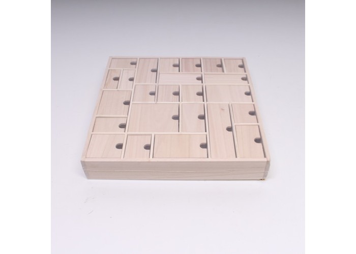 Ξύλινο κουτί με θήκες 40x6.5x40cm Ξύλινο κουτί με θήκες 40x6.5x40cm