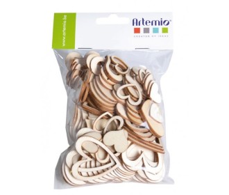 Ξύλινες καρδιές 129τεμ