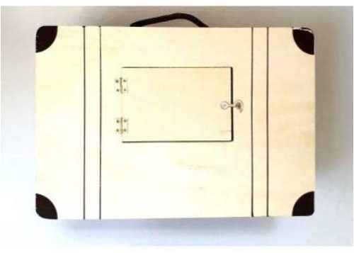 Ξύλινο κουτί ευχών, βαλίτσα 35x15x23cm Ξύλινο κουτί ευχών, βαλίτσα 35x15x23cm