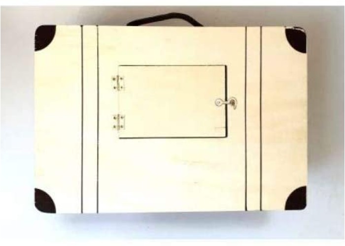 Ξύλινο κουτί ευχών, βαλίτσα 35x15x23cm Ξύλινο κουτί ευχών, βαλίτσα 35x15x23cm