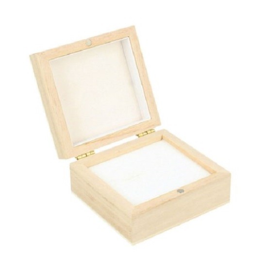 Ξύλινο κουτί για σκουλαρίκια 7x6.5x3.3cm Ξύλινο κουτί για σκουλαρίκια 7x6.5x3.3cm