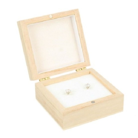 Ξύλινο κουτί για σκουλαρίκια 7x6.5x3.3cm