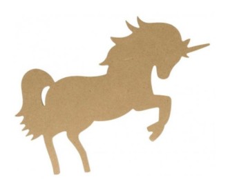 Ξύλινος μονόκερος  MDF 15cm