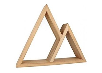 Ξύλινο διπλό τρίγωνο ράφι 37x8x30εκ. Ξύλινο διπλό τρίγωνο ράφι 37x8x30εκ.