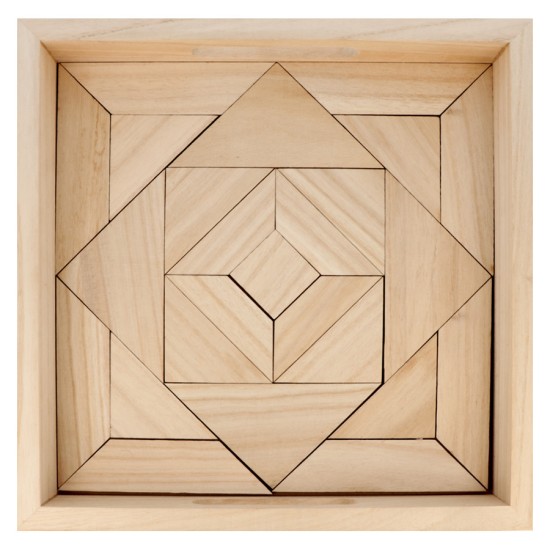 Ξύλινος δίσκος με puzzle 30x30x6cm Ξύλινος δίσκος με puzzle 30x30x6cm