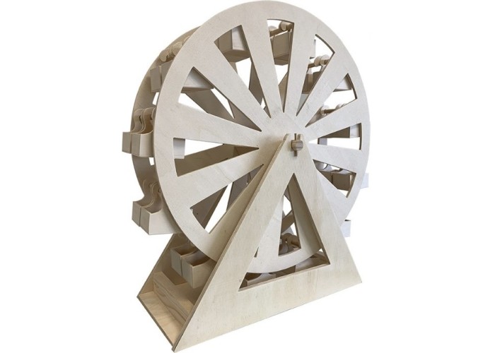 Ξύλινη Ρόδα Λούνα παρκ με 24 θέσεις 53.6x57.8x20.5cm