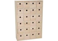 Ξύλινο ράφι με 24 συρτάρια 44x30x10cm Ξύλινο ράφι με 24 συρτάρια 44x30x10cm