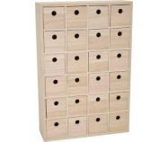 Ξύλινο ράφι με 24 συρτάρια 44x30x10cm Ξύλινο ράφι με 24 συρτάρια 44x30x10cm