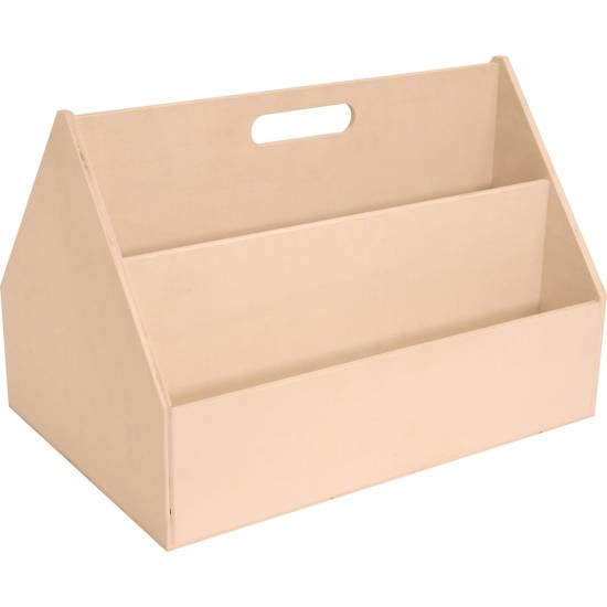Ξύλινο επιδαπέδιο ράφι βιβλίων 37,5x26,3x27cm ( θέσεις και στην πίσω όψη )