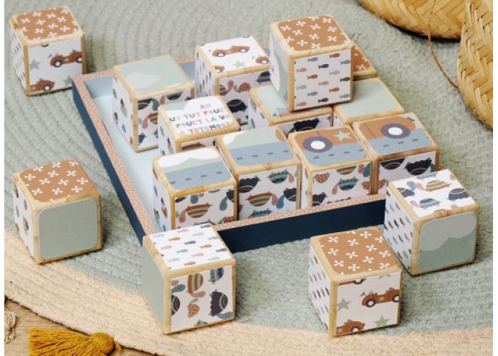 Σετ 3 Ξύλινοι κύβοι 8x8x8cm Σετ 3 Ξύλινοι κύβοι 8x8x8cm