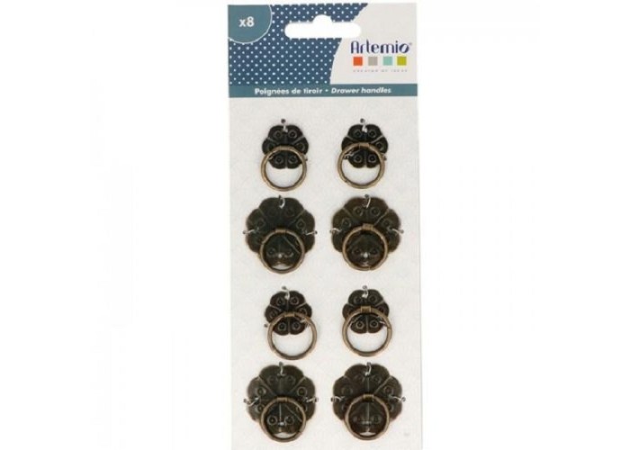 Μεταλλικό χερούλι 30x33mm , 20x28mm 8τεμ Μεταλλικό χερούλι 30x33mm , 20x28mm 8τεμ