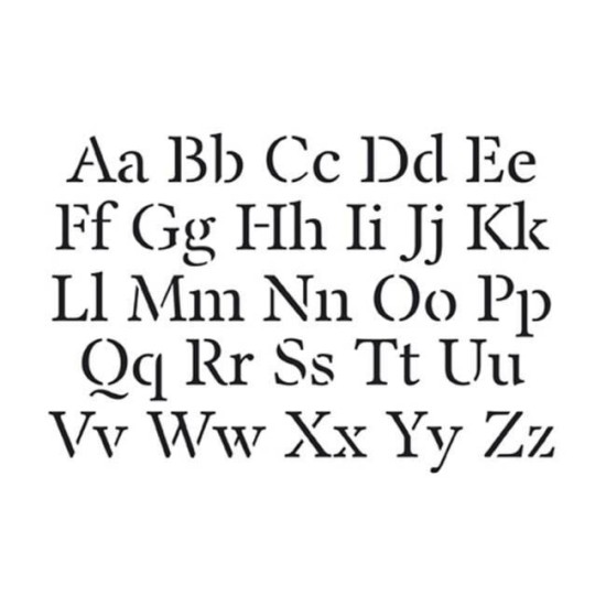 Στενσιλ ABC 19,5x15cm ( Συνολικό μέγεθος)
