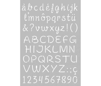 Στενσιλ ABC 21 x 29,7 cm ( Συνολικό μέγεθος) Στενσιλ ABC 21 x 29,7 cm ( Συνολικό μέγεθος)