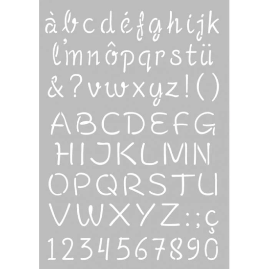 Στενσιλ ABC 21 x 29,7 cm ( Συνολικό μέγεθος) Στενσιλ ABC 21 x 29,7 cm ( Συνολικό μέγεθος)