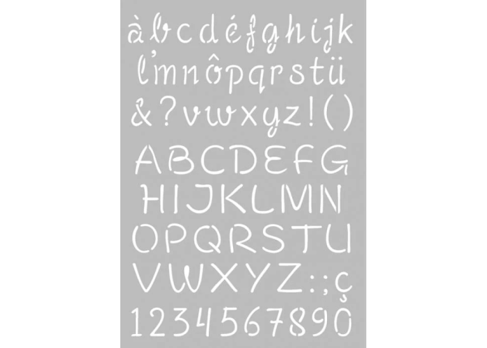 Στενσιλ ABC 21 x 29,7 cm ( Συνολικό μέγεθος) Στενσιλ ABC 21 x 29,7 cm ( Συνολικό μέγεθος)