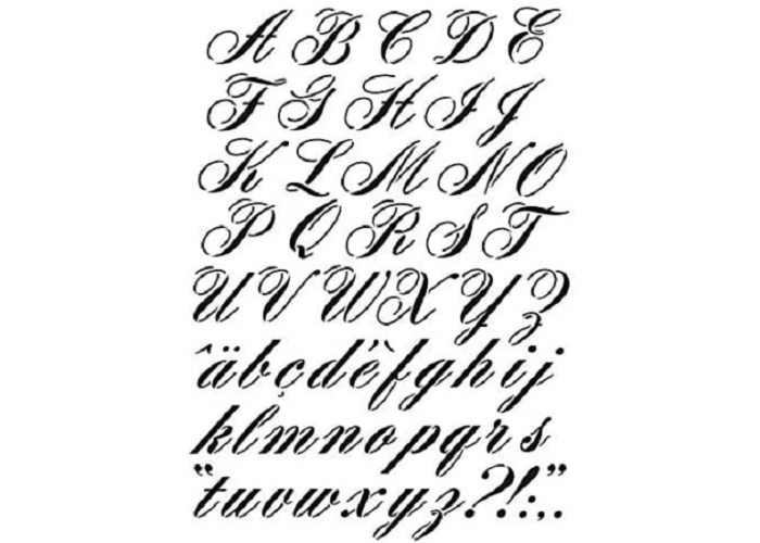 Στένσιλ Alphabet A3 30x40 Στένσιλ Alphabet A3 30x40