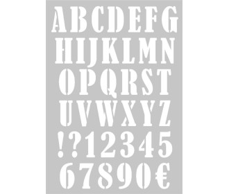 Στένσιλ Alphabet and Figures A3 30x40 Στένσιλ Alphabet and Figures A3 30x40
