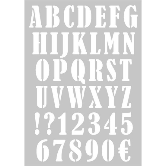Στένσιλ Alphabet and Figures A3 30x40