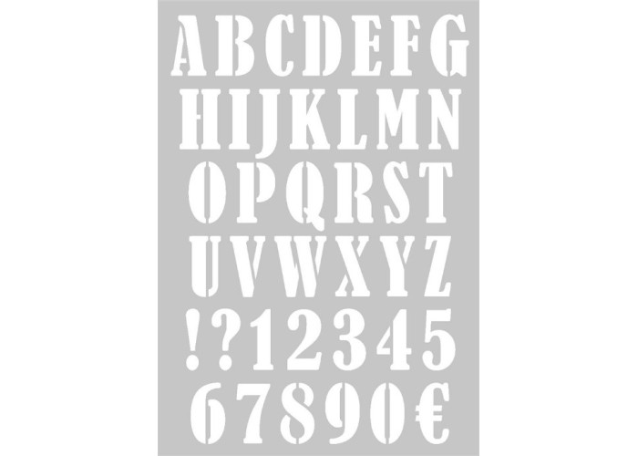 Στένσιλ Alphabet and Figures A3 30x40 Στένσιλ Alphabet and Figures A3 30x40