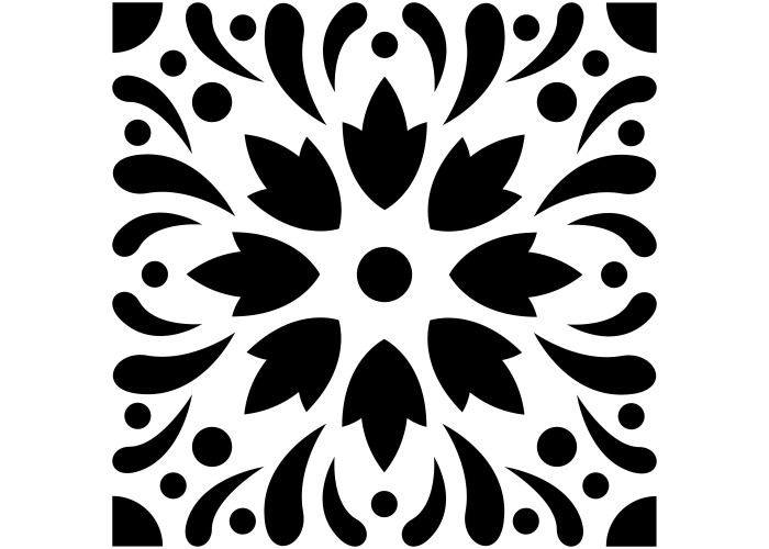 Στένσιλ Cement Tile #4 15x15cm Στένσιλ Cement Tile #4 15x15cm