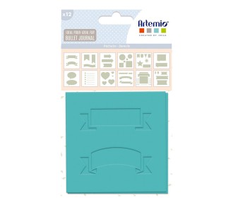 Σετ 12 στένσιλ 9X9cm ετικέτες Σετ 12 στένσιλ 9X9cm ετικέτες