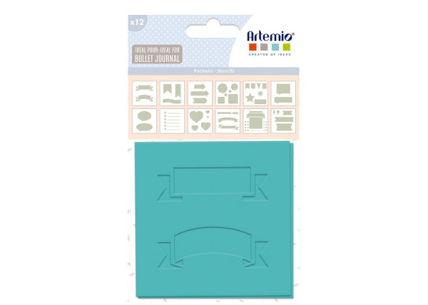 Σετ 12 στένσιλ 9X9cm ετικέτες Σετ 12 στένσιλ 9X9cm ετικέτες